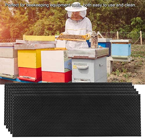 BEEXTM Beehive Waxed Coated Foundation Sheet Beehive Foundation Sheets Plastic Bee Foundation for Bee Frames Waxed Foundation Sheet Medium Bee Foundation 10 Sheets
