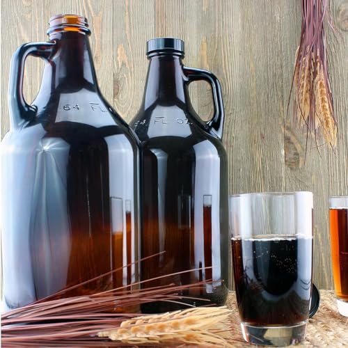 Brown,2L,Glass Bottle with Cap