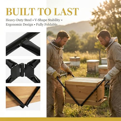 Beekeeping Hive Mover for 10-Frame Bee Hive Boxes – Heavy-Duty Carrier for Deep/Medium/Shallow Super Boxes