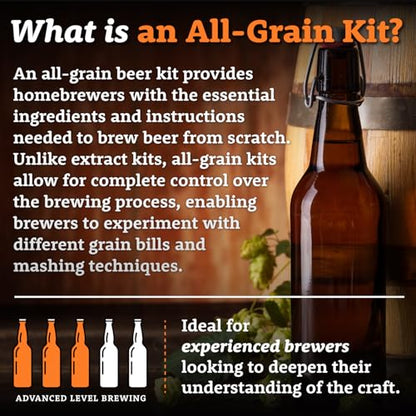 My Brew Supply Oktoberfest Brewing Kit | Vienna Malt | Munich Light, Medium, & Dark Grain | CaraRed Grain | Hallertauer Pellet Hops | German Ale Yeast | 5 Gallon Advanced All Grain Home Brewing