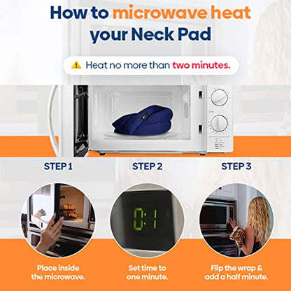 SunnyBay Microwavable Heating Pad for Neck and Shoulder, Heated Neck Wrap, Microwave Heat Pad, Weighted Beanbag Moist Hot or Cold Compress, 2.2 lbs, 26x4 Inches, Ocean Blue - color: 4x26 - Ocean Blue