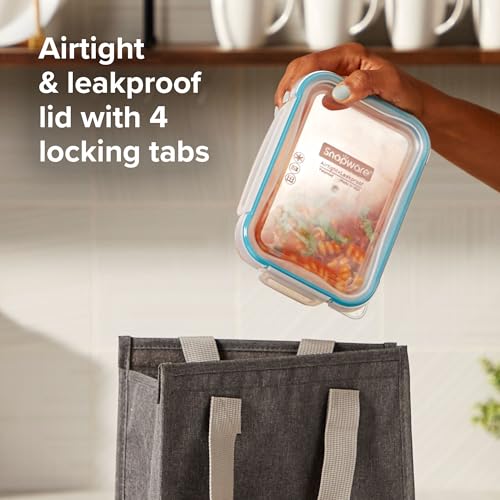 Snapware Plastic Total Solution 3-Pack (8.5-Cup) Food Storage Containers Set, Leakproof & Airtight Plastic Locking Lids Rectangular Containers, BPA-Free Lids, Microwave Dishwasher Freezer Safe - size: 3 Pack, style: 8.5 Cup