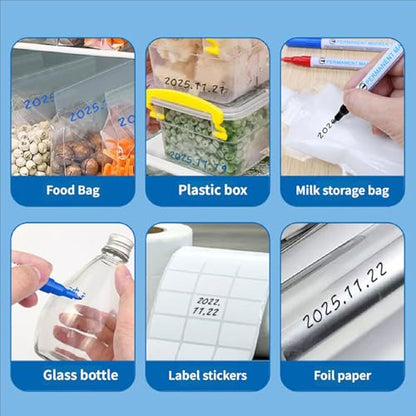Freezer Marker Safe Marker Pen with Quick Drying Oil Based Inks Design for Refrigerator and Food Packaging Labeling