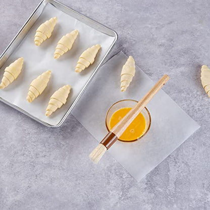 Restaurantware-Pastry Tek 1 Boar Bristles Pastry Brush, 11.8 Inches Buttering Tool – Hardwood Handle, Built-In Hanging Hole, Wood Basting Applicator, Sturdy Ferrule, For Glazing And Basting - size: 12"