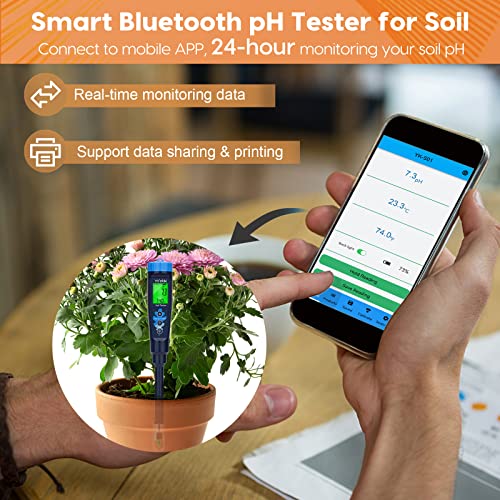 Digital pH Tester for Soil, Soil pH Test Kit for Indoor Potted Plants, Professional pH Meter for Soil and Water, Measuring Soil pH for Garden, Grass,Lawn, Greenhouse,Outdoor,Farming, Yard Use - style: Digital Soil pH Meter