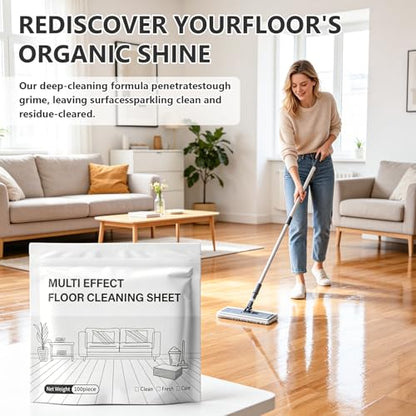 Multi-surface Floor Cleaning Tablets，2026 Upgraded Floor Cleaning Sheets Multi,Multiple Effect the Floors Clean，Safe Floor Cleaner for Hard, Tile, Laminate and Vinyl(100pcs)