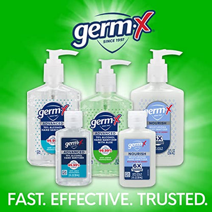 Germ-X Advanced Hand Sanitizer with Aloe and Vitamin E, 1 Liter, Less Drying Moisturizing Gel, No Rinse Formula, Pump Bottle - size: 33.8 Fl Oz (Pack of 1)