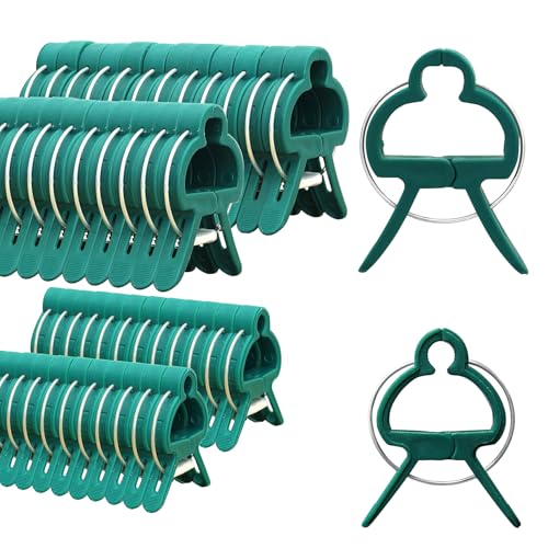 40Pcs Plant Clip Garden Clip Plant 2 Size Reusable Tomato Clip | Multi-Purpose Plant Rattan Clip Rose,Sturdy Cucumber Orchid Clip Plant Support Adjustable Clip Green (20 Large + 20 Small) - size: Large 20,Small 20