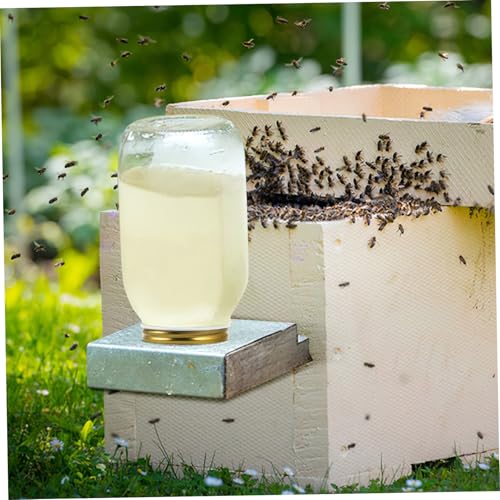 Hemoton 5pcs Bee Feeder Lids for Hive Entrance Beehive Water Dispenser Beekeeping Supplies Reusable Bee Watering Station Lid Easy Installation