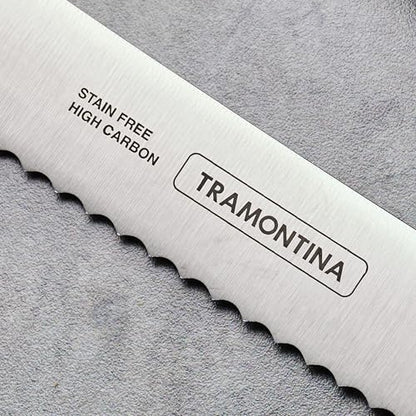 Tramontina Pro Series Forged 8-Inch Serrated Bread Knife, Stain-free High-Carbon Steel Kitchen Knives for Cooking - style: 8-Inch Bread Knife