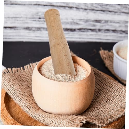 INOOMP Wooden Pestle Rod Lightweight Ergonomic Kitchen Gadget for Garlic Mashing Sauerkraut Pounder Food Grinding Stick for Sauces Purees and Pastes Random Color