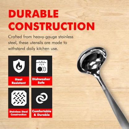 Chef Craft Select Cooking Ladle, 11.5 inch, Stainless Steel - style: Ladle