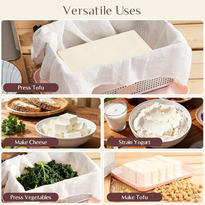 Multi Functional Stainless Steel Cheese Press with Pressure Design for Home Use Fast Draining Vegetable Cheese Mold