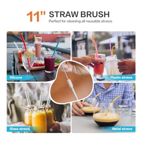 3 Pack Cleaner Brush Kit for Stanley, Bottle Cleaner Brush Set with Straw Brush Cleaner and Cup Lid Cleaning Brush for Stanley Cup, Tumbler Cups, Drinking Glass (Blue) - color: Blue