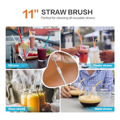 3 Pack Cleaner Brush Kit for Stanley, Bottle Cleaner Brush Set with Straw Brush Cleaner and Cup Lid Cleaning Brush for Stanley Cup, Tumbler Cups, Drinking Glass (Blue) - color: Blue
