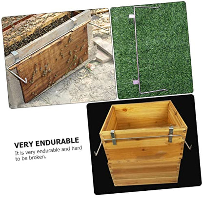 Yardwe 2pcs Bee Box Shelf Metal Stand Metal Clothing Rack Metal Storage Rack Storage Shelf for Bee Houses Beehive Storage Rack Nest Frame Stainless Steel Lift Silver Beehive Holder