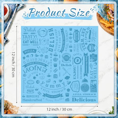 Outus 600 Pcs 12 x 12 Inch Deli Wax Paper Sheets Grease Resistant Tray Basket Liners Newsprint Paper Water and Grease Proof Sandwich Wrapping Square Hot Dog Wrapper for Food Baking (Light Blue) - color: Light Blue