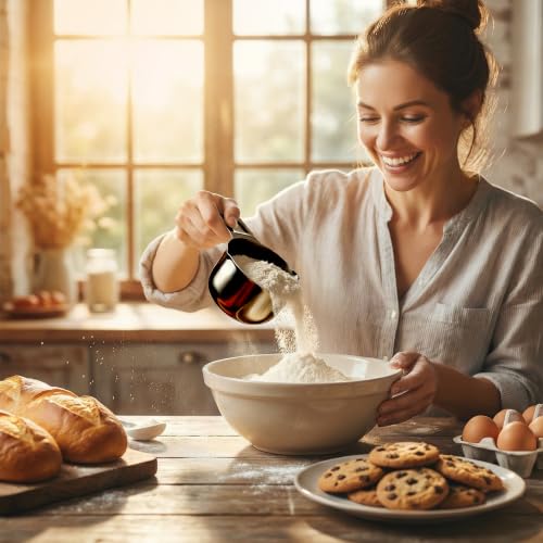 Color Up ½ Cup Measuring Cup (120 ml) – Premium Black Stainless Steel, Accurate for Wet & Dry Ingredients, Embossed Markings, Easy-Pour Spouts, Dishwasher-Safe, Kitchen Essential - size: 1/2 Cup (120 ml) Black