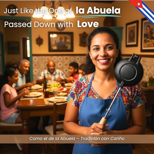 3 Uds 오리지널 Disquera de Pan Cubano Redondo - 주철 쿠바 샌드위치 프레스 3개 세트 - 전통적인 디스코 볼라도레스 메이커 - 나무 손잡이가 있는 38.1cm(15인치) - style: 3개 유닛