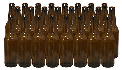 Home Brew Ohio 12oz Crown Cap Amber Longneck Bottles, case of 24