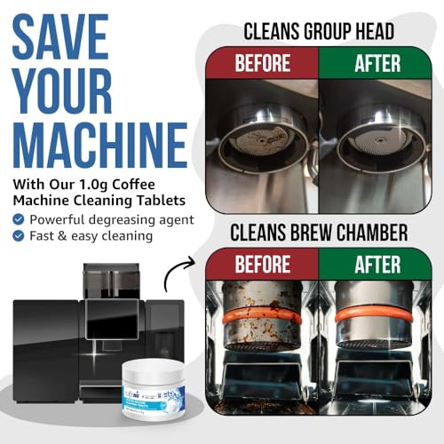 Caffenu Espresso Machine Cleaning Tablets, 100 Count, Use Every 100 Cups