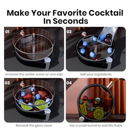 Porthole Infuser,Cocktail Bottles Infuser - Bottle Infusers For Cocktails, Teas, Coffee, Dressings, Lemonade, Vinegars - Cocktail Infusers - Stainless Steel - Fine Filter