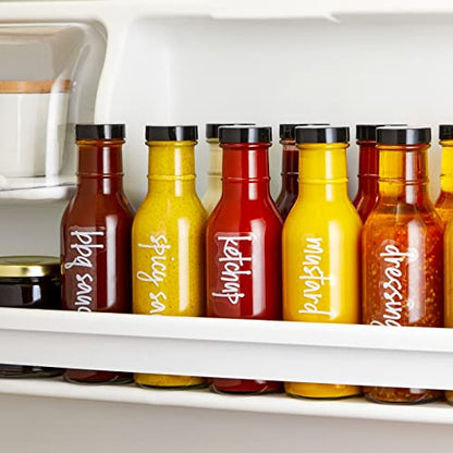 Talented Kitchen Oil Label Stickers for Kitchen Organization - Numbered Expiration Condiment Labels Stickers - White Vinyl 132 Count - color: White