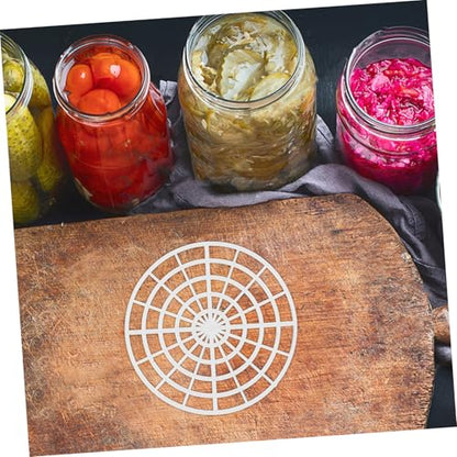 Ipetboom 5pcs Round Mesh Fermenting Press Rack for Pickling and Canning Vegetables Multifunctional Fermentation Weight Enhances Flavor Absorption and Easy to Clean Vegetable Press Tools