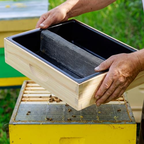 Maxdot 2 Pack 10 Frame Bee Top Hive Feeders for Beehives 4 Gallon for Feeding Water or Sugar Leakproof Refillable Beekeeping Top Feeder with Galvanized Safety Screen for Outside Beekeeping Supplies