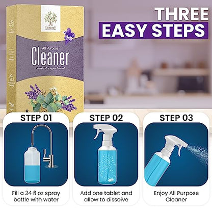 All-Purpose Cleaner Refills - Multi-Surface Cleaning Tablets, 8 Count - 192 fl oz total (makes 8x 24 fl ox bottles of spray cleaner) Fragrance - Eucalyptus & Lavender