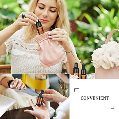 Nuogo 100 Pcs Mini Amber Glass Oil Dropper Bottle Bulk, Clear Essential Small Empty Sample Vial with Dropper and Black Caps Tiny Amber Glass Bottles Perfume Jars for Travel(3 ml) - size: 3 ml