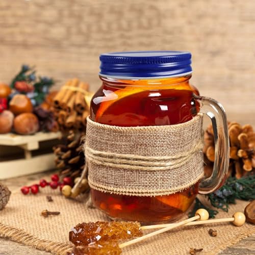 Chuangdi 30 Packs Mason Jar Lids Bulk Regular Mouth Canning Lids Leak Proof Secure Mason Storage Solid Caps(Blue,Steel) - color: Blue