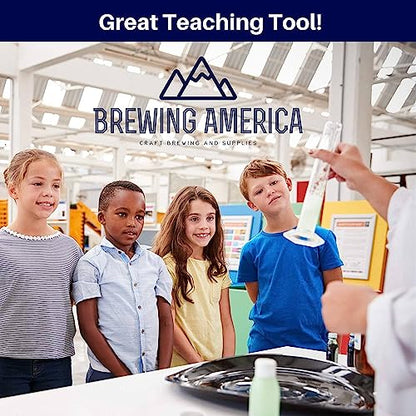 Brewing America 100ml Plastic Graduated Cylinder CASE PACK - 100ml Science Measuring Beaker Test Tube Flask, 2-sided Marking - Black and Raised Graduation Lines, Pour Spout