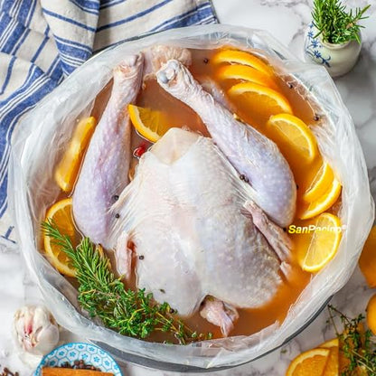 Brine Bag,12 Pack 4Mil 20"x30",Turkey Brine Bag with 50lb Wet Load Capacity,Brining Bags for Turkey Food Grade BPA Free,5 Gallon Bucket Liner Extra Heavy Duty Leak Proof