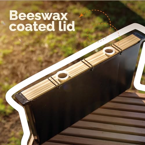 Bee Feeder - Beeswax-Treated Wood -2 Pack 3.5L Bee Feeders for Hives -(19Lx8.6Hx1.9W)In -Easy to Use and Clean -Feeding and Supplementation -Essential Beekeeping Equipment for Honeybee Hives