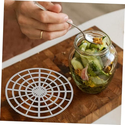 Healifty 5pcs Fermenting Weights Sauerkraut Pounder with Round Mesh Design for Pickling and Fermenting Vegetables Compact Tamper Jar Press Tool for Flavor Enhancement and Home Canning
