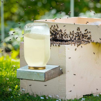 Yardwe 3pcs Metal Bee Hive Feeding Covers for Beekeeping, Effortless Setup and Steady Water Supply, Yellow Bee Watering Station Replacement Lids for Beehive Entrance