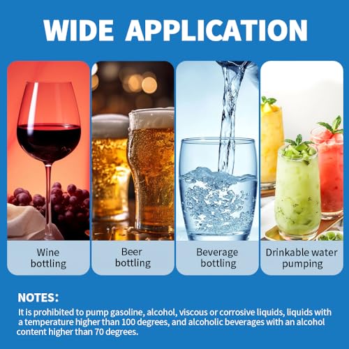 Food Grade Electric Water Transfer Pump With Speed Adjustable 100-240V for Ice Maker,Coffee Machine,Auto Siphon Self Priming Pumps for Home Brew Bottling Wine,Beer and Kombucha,2L/Min,Low Noise - color: White Shell With Speed Adjustable