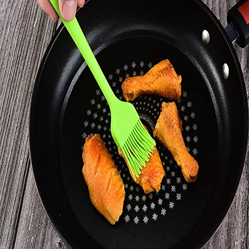Silicone brush, Oil Brush for BBQ Kitchen Cooking Baking and Grilling (2 PCS,red) - color: Red