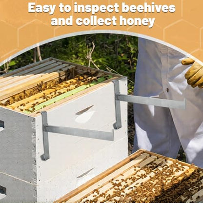 4 Pcs Upgraded Beehive Frame Holder, Stainless Steel Bee Hive Stand, Beehive Frame Perch-Supports 5 Beehive Frame Perch for Beekeeper Hive Tool
