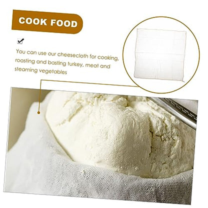 SHOWERORO Tofu Making Supplies 6 Pcs of Reusable Cheesecloth Bags Straining Fabric for Cheese Yogurt Milk Unbleached Cotton Easy to Clean