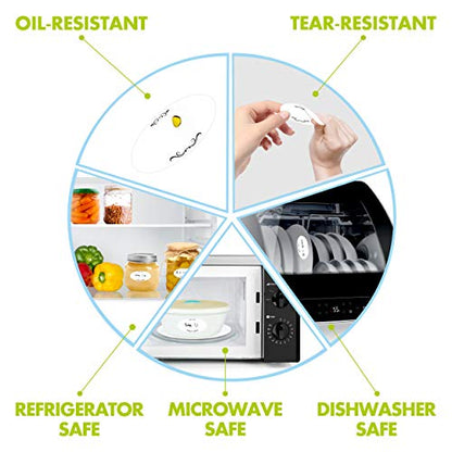 500 Removable Freezer Pantry Canning Labels Set Water Oil Resistant with Perforation Line for Food Containers Jars Kitchen Restaurant Storage Organization - style: Style 1