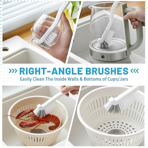 23Pcs Crevice Cleaning Brush Set, Hard Bristle Scrub Brushes Tools for Deep Cleaning Gap, Multifunctional Grout Brush for Tile Lines, Sliding Door, Sill, Shutter, Bottle, Corner, Sink, Teapot