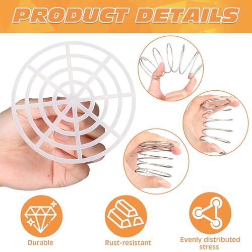 10 Set Fermenting Spring Weight and Plastic Press 4" Diameter Fermenting Jar Mesh Presser Wide Mouth Pickle Can Press Mesh for Canning Pickling Fermentation