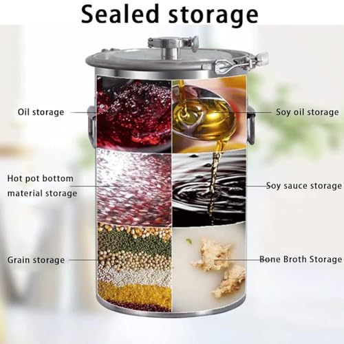 304 Stainless Steel Wine Fermentation Tank, Household Sealed Barrel Fermentation Tank, Yogurt Fermentation Tank, Micro Brewery, Multi-Function Rice Barrel Oil Barrel,20l - color: 20l