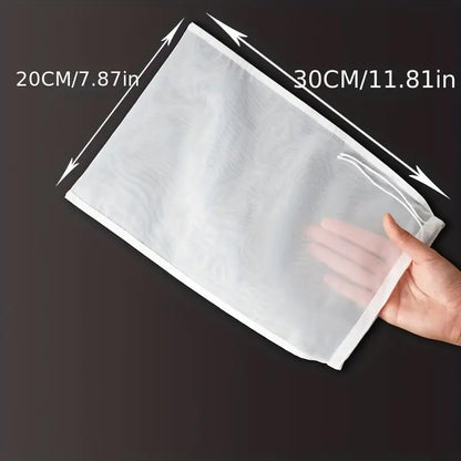 1pc Reusable Nylon Cheese Cloth Bags, Ultra-Fine Mesh Food Filter Bag, Perfect for Straining Nut Milk, Cold Brew, Tea, Yogurt, and Coffee - Easy to Clean, 7.87 ×11.81 inch