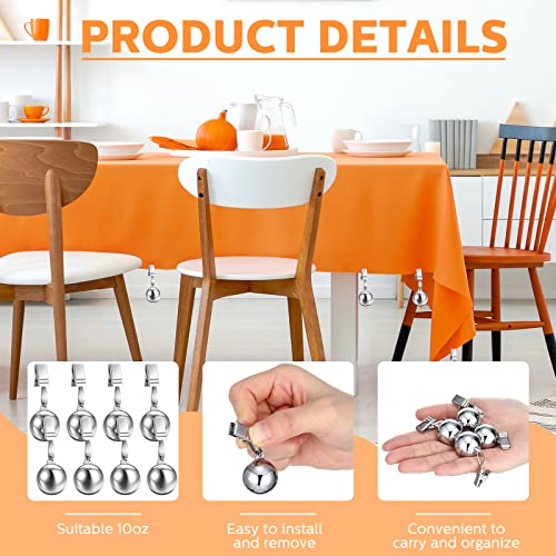 Lounsweer 12 Pcs Tablecloth Weights Stainless Steel Tablecloth Clips Added Weights for Outdoor Picnic Garden Patio Party Camping Dinner Table Cover Decoration