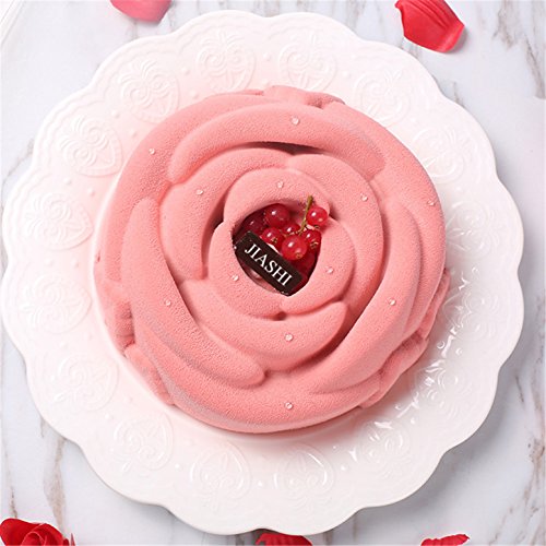 FantasyDay 9.3" Big Rose Flower Birthday Cake Mold - Silicone Baking Pan/Mold for Birthday, Wedding, Parties - Cake, Loaf, Muffin, Brownie, Cheesecake, Tart, Pie, Flan, Bread - color: Big Rose
