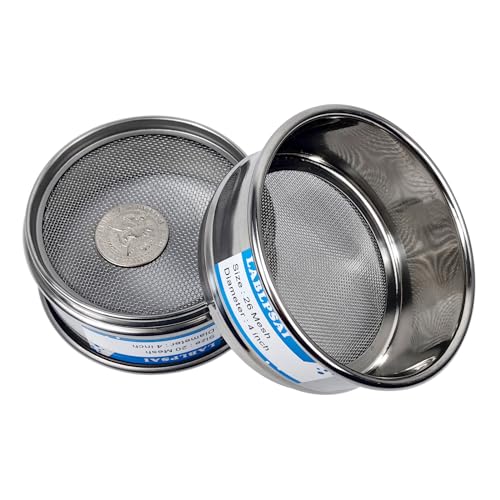 20 Mesh Lab Sieves 4" Diameter 304 Stainless Steel Wire Cloth Test Sieve for Industrial Laboratory Home - size: 20 mesh