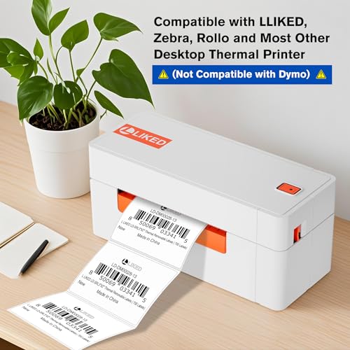 L LIKED 3" x 2" Thermal Labels, Blank Removable Labels with No Residue, Water and Oil Resistant, Use for Both Home and Office (1 Roll, 700 Labels) - size: 3x2-700